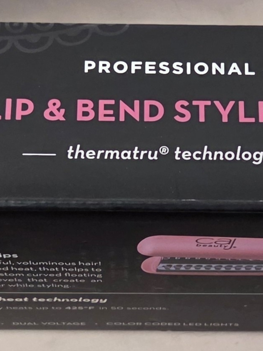Professional Pink Clip & Bend Styler with Thermatru Technology